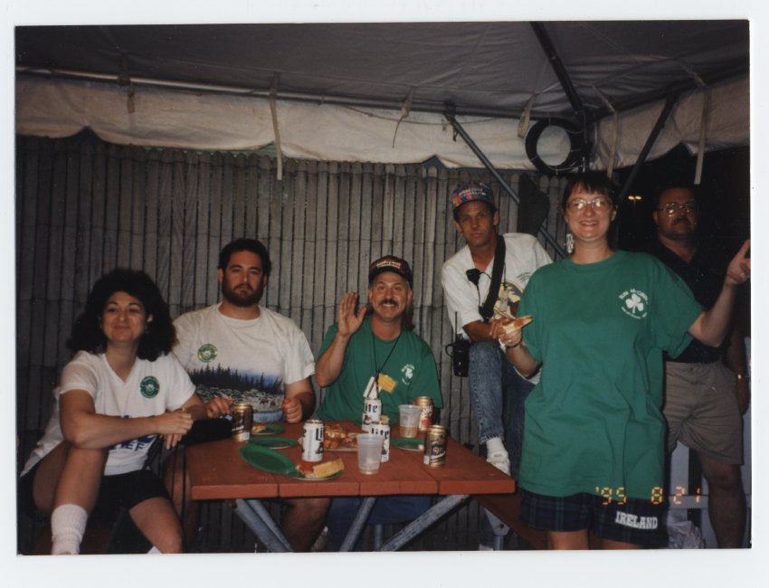 Beer Volunteers Dennis Jones, Bruce Jensen and Tanya Jones at 1995 Irish Fest