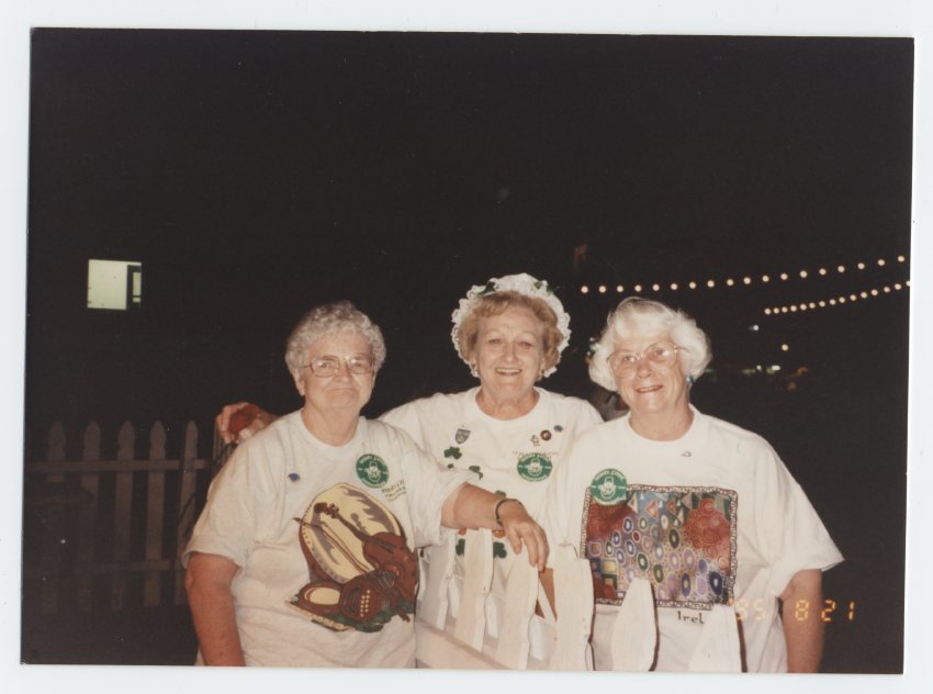 Pat Sadowski, Jane Ward and Muriel Crowley Volunteers at 1995 Irish Fest