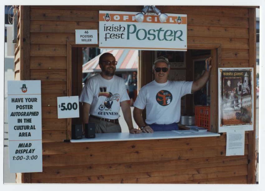 Poster Booth Volunteers at 1995 Irish Fest