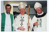 Father Mike Maher, Cardinal Sean Brady and Bishop Timothy Dolan at the Mass for Peace and Justice
