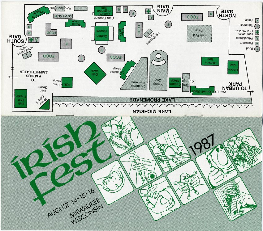 Milwaukee Irish Fest Grounds Brochure, 1987