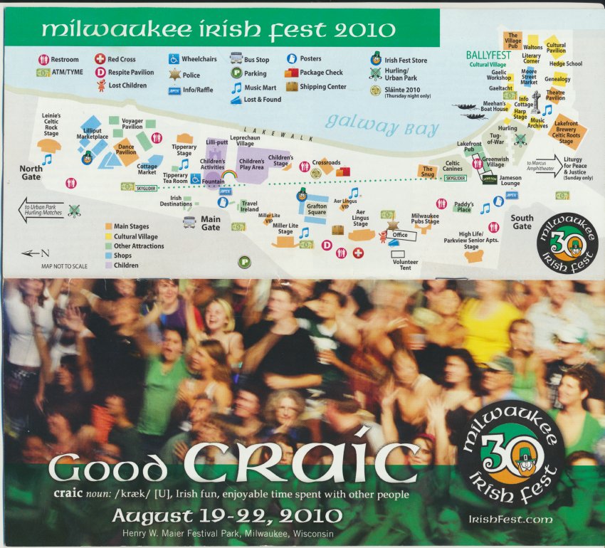 Milwaukee Irish Fest Grounds Brochure, 2010