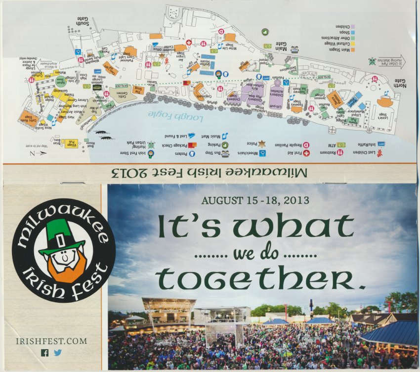 Milwaukee Irish Fest Grounds Brochure, 2013